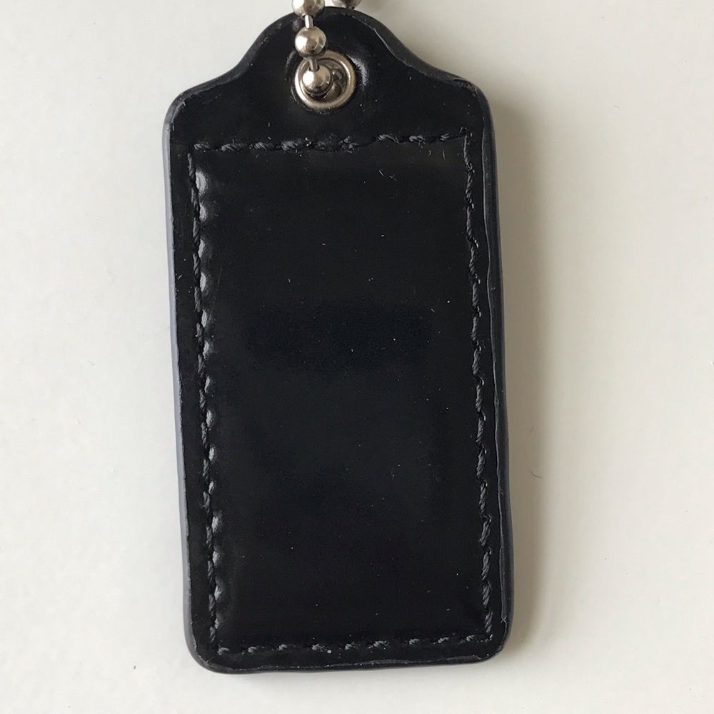 Coach Patent Leather Large Hang Tag On Ball Chain - Picture 11 of 12